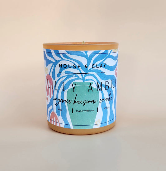 Lilly Amber Beeswax Candle